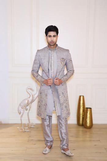 Men's Banarasi Silk Sherwani